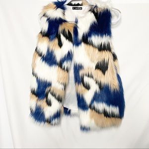 Shein Faux Fur Vest, Size L